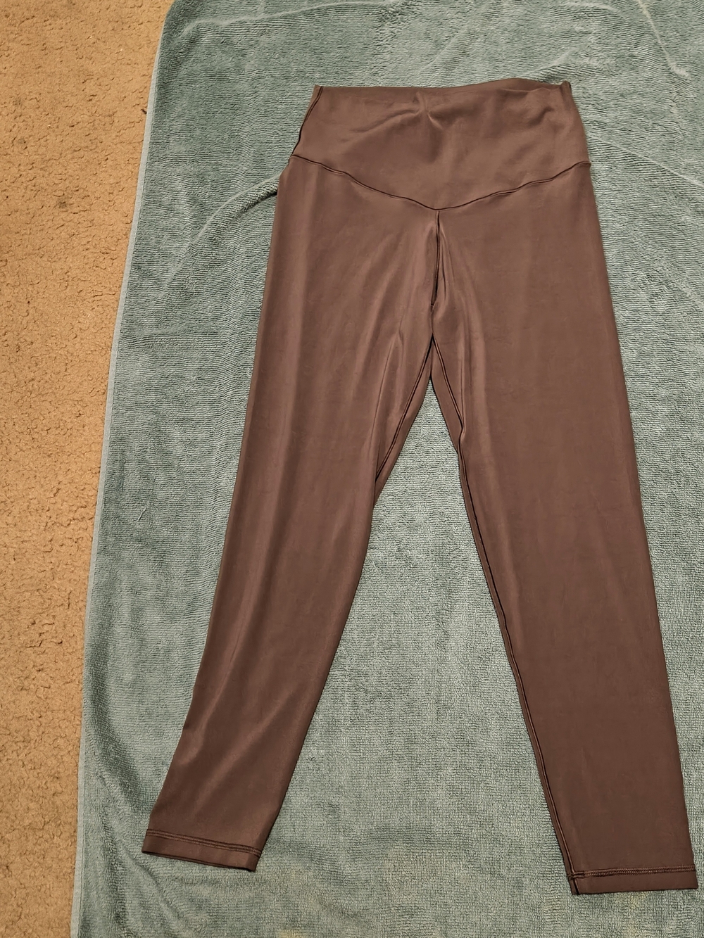 Aerie Chill Play Move Brown High Waist Leggings Size Large